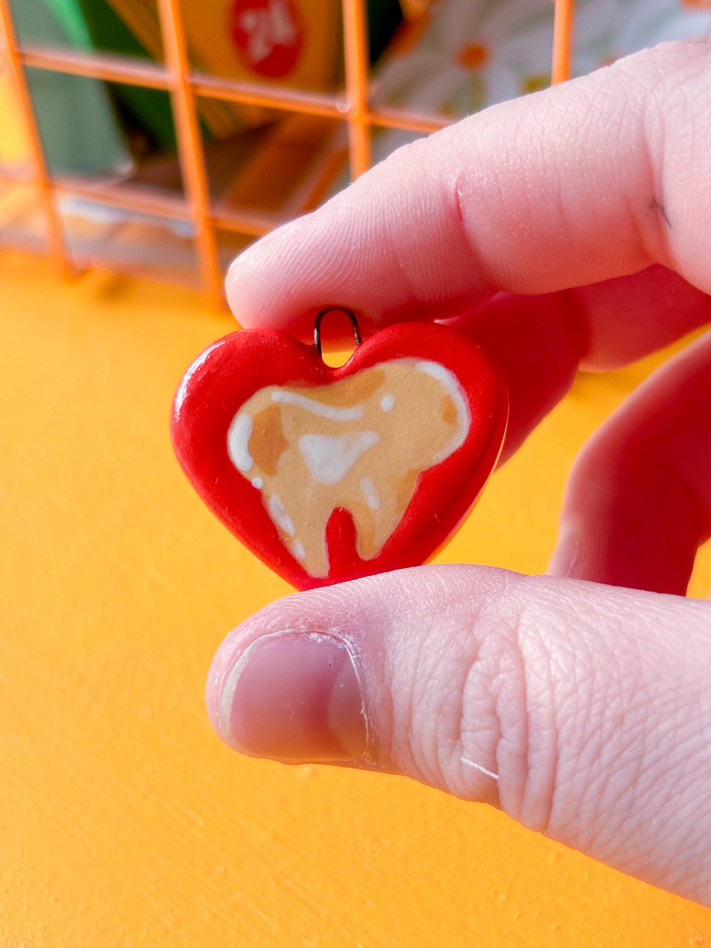 I Heart Teeth in Red | Pendant