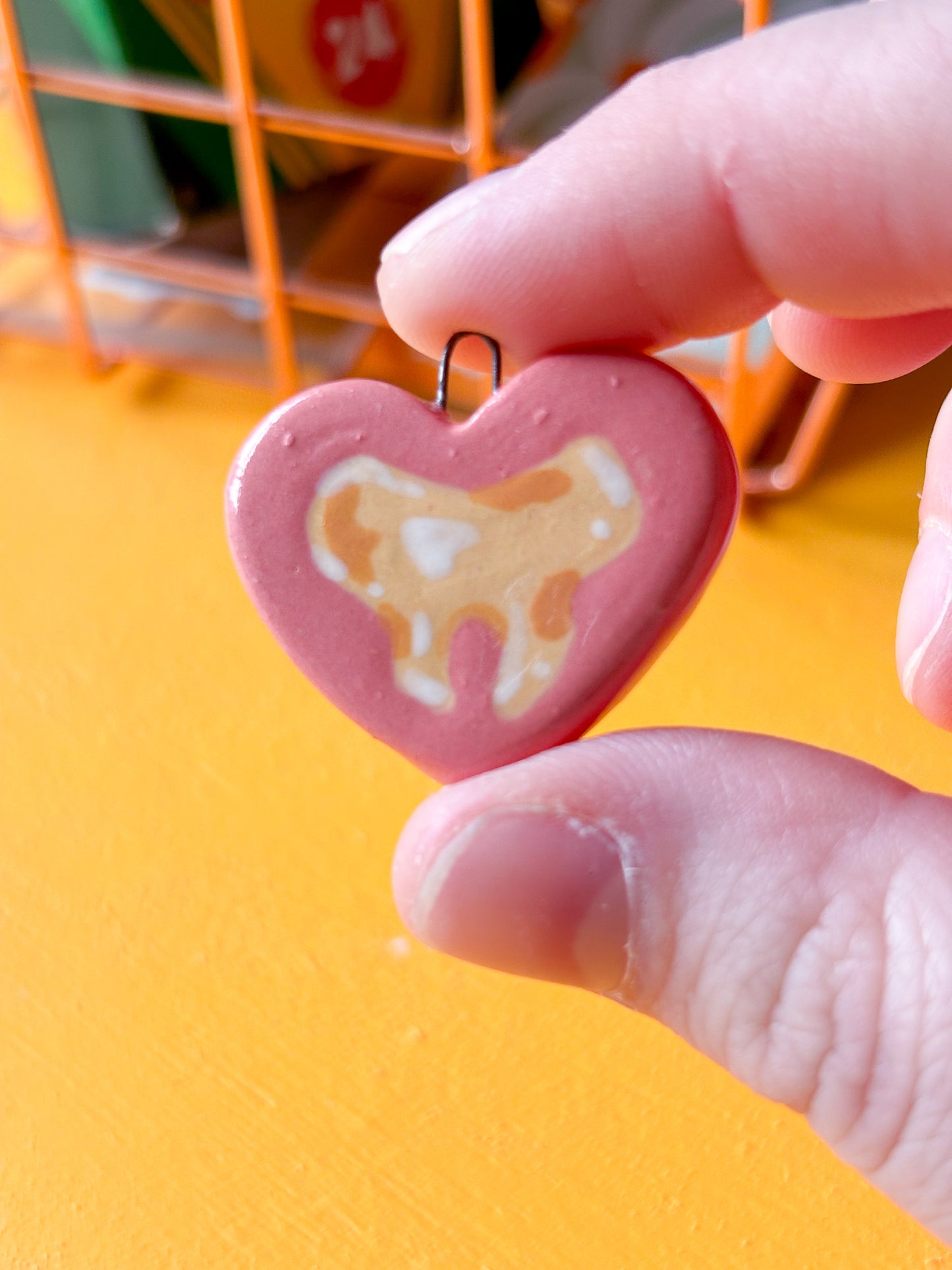 I Heart Teeth in Pink | Pendant