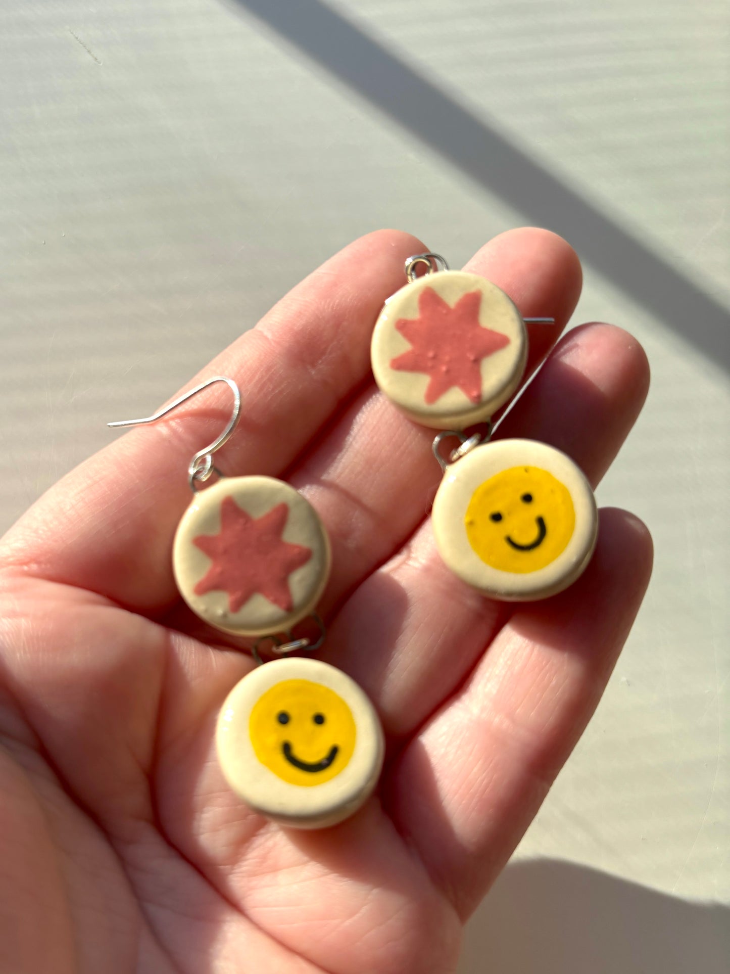 Smiling Danglers | Double Sided Earrings