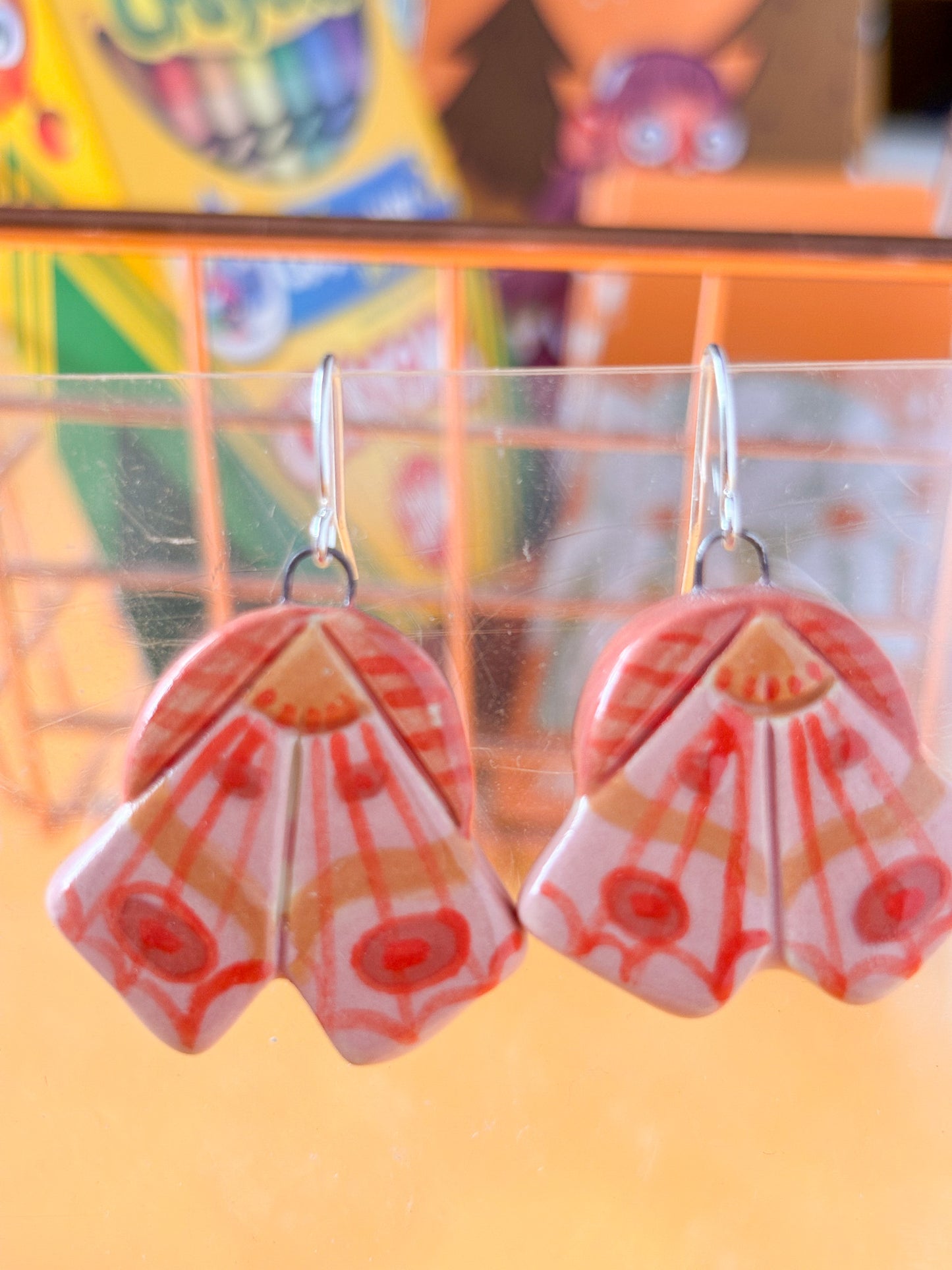 Pink Moths | Double Sided Earrings