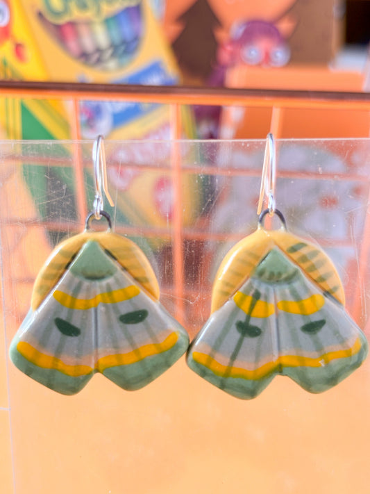 Mint Moths | Double Sided Earrings